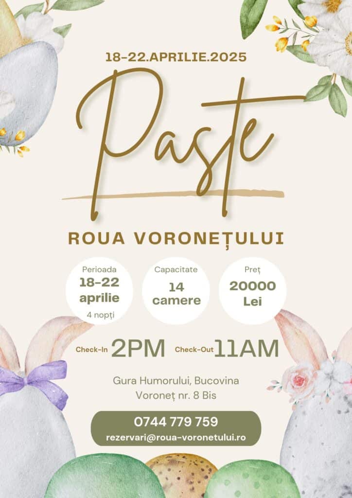 Oferta Paste Roua Voronetului
